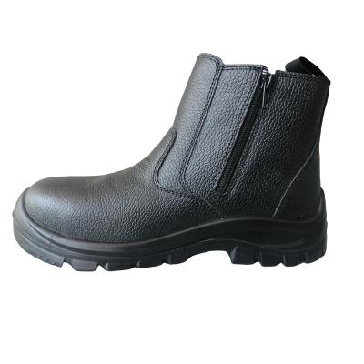 China Steel Toe Safety Shoes Worker Boots Working Shoes With Half Zipper Cut Slip On Zipper Ankle Boot Industrial And Mining Shoes à venda