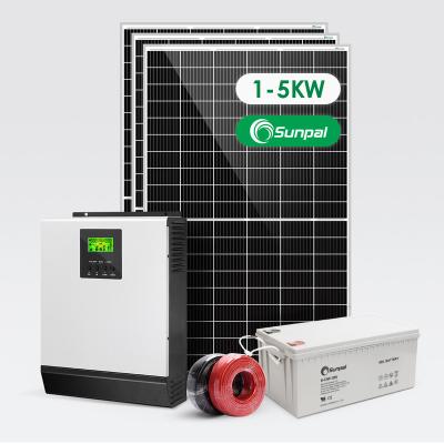 China Sunpal Kit Off Grid 3Kw 4Kw 5Kw Home Photovoltaic Hybrid Solar System For Home for sale