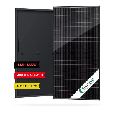 China Sunpal Solar Home System All Manufacturer Black 144Cell 440Watt 450Watt 460Watt Cheap Solar Panel For House Electricity for sale