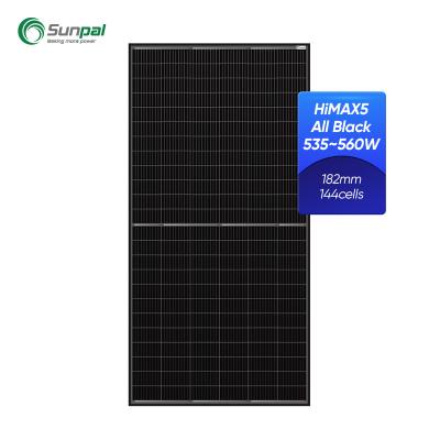 China Sunpal 144Cell Mono Solar Home System Residential All Black 535W 540W 555W 560W Solar Panels For Whole Home System for sale