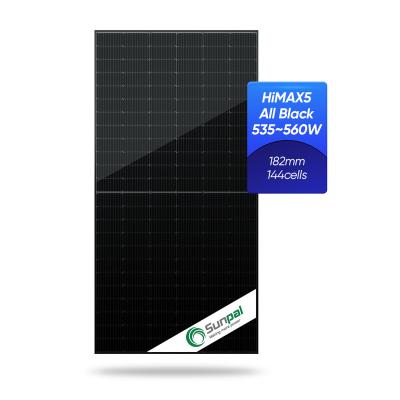 China Solar Home System Sunpal MBB & Half-Cut All Black Alibaba Solar Panels 580 590 600 Watt Roof Panel From China for sale