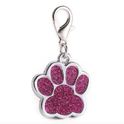 China Custom Manufacturer Wholesales Custom Moon Shape Bling Stainless Steel Dog Name Tag for sale