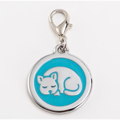 China Custom Metal Enamel Personalized Silver Laser Engraving Nfc Dog ID Tags for sale