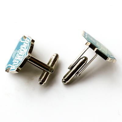 China Mens Shirt Accessories Factory Custom Metal Enamel Solid Cufflinks For Men for sale