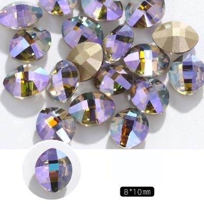 China Fashionable Quare Rhinestone K9 Glass Crystal Strass 8mm Small Stones Stick On Nails Diy Rhinestone Pointback Rhinestone Applique for sale