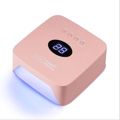 China Nail Art Beauty Rechargeable 54W Cordless Nail Lamp S50 UV Gel Dryer Gel Polish Manicure UV Curing Light Cordless Lamps Nail LED Lamp for sale