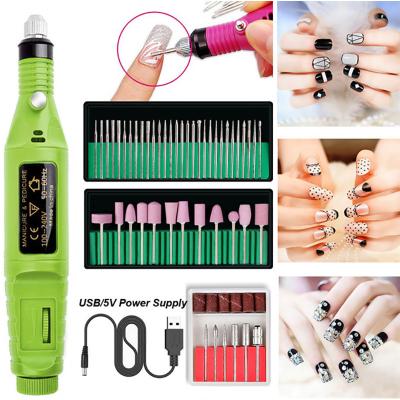 China Wholesale High Quality USB Plastic Electric Nail Polisher Set Portable Nail Polisher Set Nail Polisher Set for sale