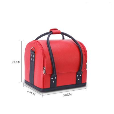 China Wholesale Custom Classic Women's Leather Bags Makeup Bag Cosmetic Case Organizer Fashion Storage Box Large for sale