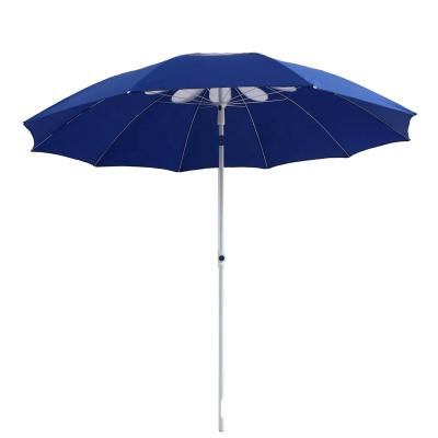 China Outdoor Furniture 7.5FT Polyester Fabric Round Shade Sun Beach Umbrella With Alu Alloy Tilt for sale