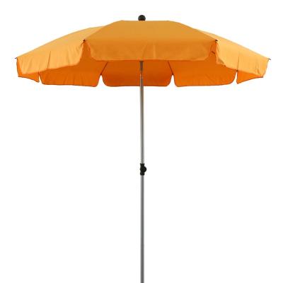 China Furniture 6.5ft Outdoor Round Beach Umbrella With 160G Polyester And Zinc Titl for sale