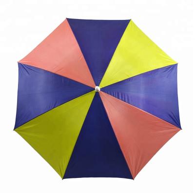 China Outdoor Furniture 7ft Rainbow Color Camping Beach Patio Umbrella with 8 Ribs for sale