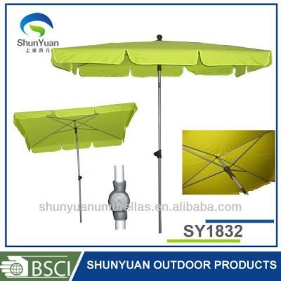 China Outdoor Patio Furniture 1.8X1.2M Outdoor Rectangular Outdoor Umbrella Umbrella APPLE GREEN Market for sale