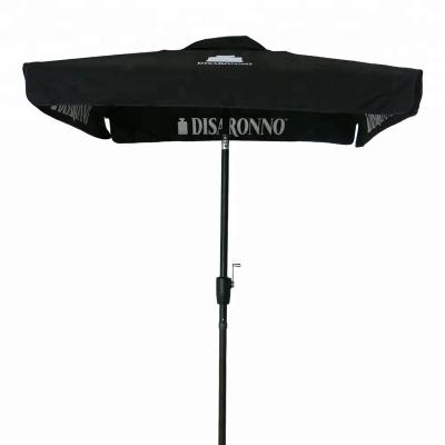 China Furniture 2M High Quality Outdoor Promotion Black Advertising Umbrella. for sale