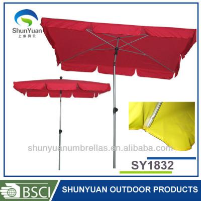 China Outdoor Furniture Design For Rectangular Outdoor Cafe With Tilt Paito Umbrella for sale