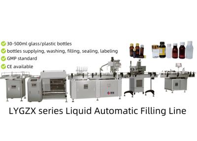 China Pharma Liquid Filling Machine Voor 30-500ml Volume Desinfecteer Plastic Of Glas Flessen Flessen Met GMP Te koop