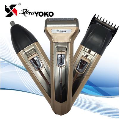 China Wholesale price ProYOKO YK-7207 twin blade 3 in 1 carbon steel multifunctional electric shaver rechargeable for sale