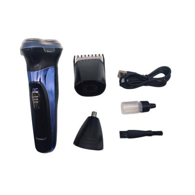 China Wholesale Price TrimmerX 7220 Blade Twins 3 In 1 Carbon Steel Multifunctional Electric Shaver Rechargeable for sale