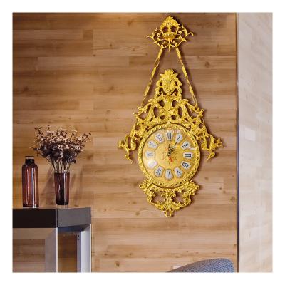 China European style antique wall clock wall clock home decoration gold custom clock for sale