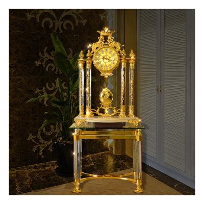 China Calendars Living Room Office Luxury Clock Home Golden Decoration for sale