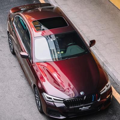 China Hot Selling Car Body Cherry Color Colorful Sticker Roll Up Vinyl Car Wrap Bright Black Red For Automobile for sale