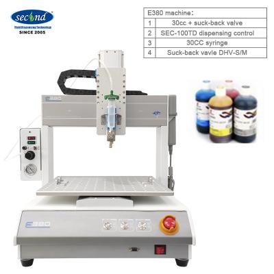 China Factory benchtop second 3 axis intelligent automatic adhesive glue dispenser robots LED&LCD&PCB glue dispensing machine for sale