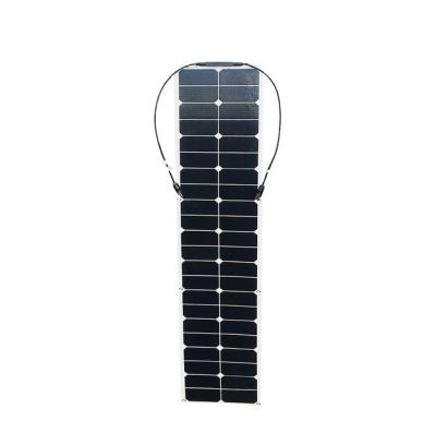 China 75w Semi Flexible Solar Panel ETFE Solar Module Cells Efficient PV Connector For 12v Battery RV Car Yacht Power Charger 001 for sale