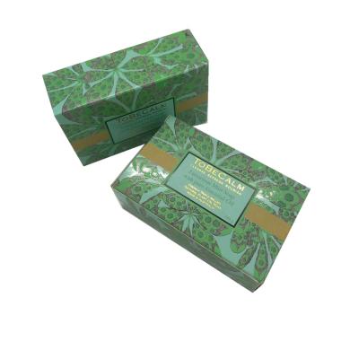 China Shanghai Biodegradable Factory Recycled Custom Folding Paper Soap Box For Handmade Soap Packaging for sale