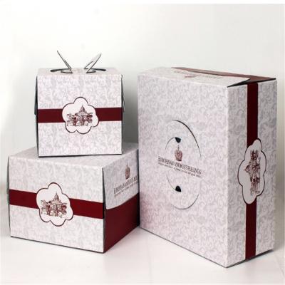 China New Year Customized Disposable Biodegradable Chinese Paper Cake Packaging Gift Box for sale