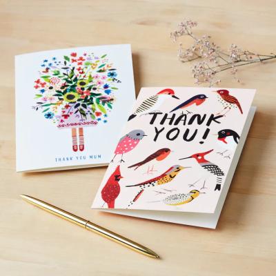 China Reading thank you cards for a personal touch - blank thank you cards with personalized envelopes and stickers thank you notes for sale