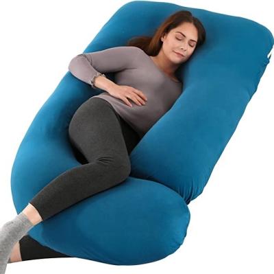 China Folded Pregnant Women Support Rest Comfortable Body Maternity Rest Pillow With Washable U-Shape Outer Cover for sale