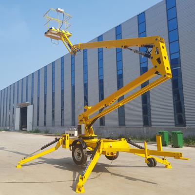 China Advertising Company Construction Lift Machine Boom Elevator 12m 16m Man Lift for sale