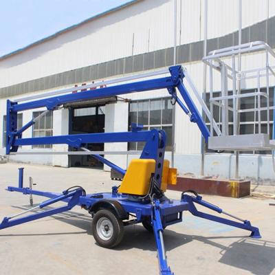 China Advertising Company 10-20m Sky Aerial Lift Boom Spider Boom Towable Lift Price for sale