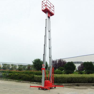 China Partable Mast Lift One Mast Portable Self Propelled Electric Aluminum Vertical Man Lift 6m For Indoor Height Works for sale