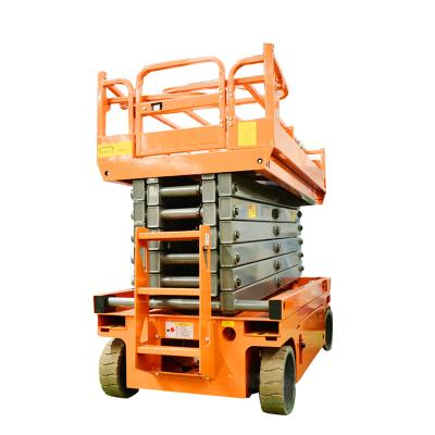 China Small Mobile One Man Building Material Shops Aerial Hydraulic Work Platforms Scissor Lifts Electric Aerial Scissor Lift for sale