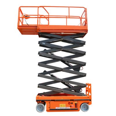 China Building Material Shops Vertical Scissor Man Lift Movable Scissor Lift Hydraulic Man Lift for sale