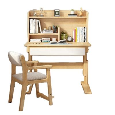 China Environmental Material Height Adjustable Children Desk With Bookshelf And Drawer Kid Study Desk for sale