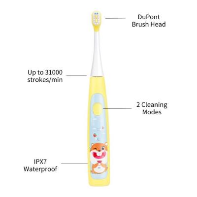 China Ultrasonic Rechargeable LED Customized Mini OEM Baby Children's Sonic Electric Toothbrush K6 Kids for sale