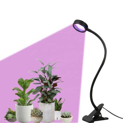 China 2022 New Factory 20W LED Plant Growth Lamp Round Single Head Mini Gooseneck Bonsai Seed Starting Lighting Black Wholesale for sale