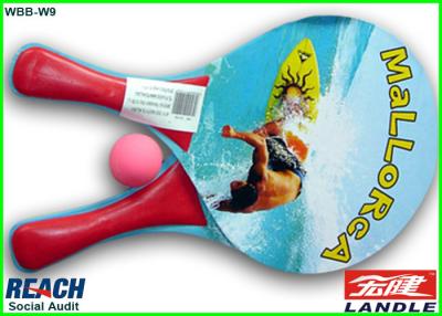 China Full Printed Wooden Beach Rackets / Sports Paddle Tennis Rackets for sale