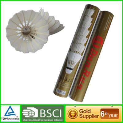 China Anti hitting Goose Badminton Shuttlecock adult Cork + PU + cork Base for sale