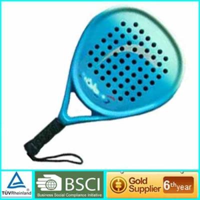 China Light Weight PU grip Blue Paddle Racket  for sale