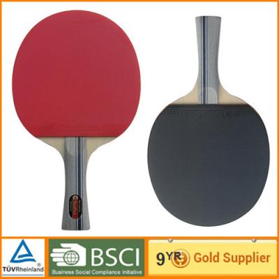 China Professional 7 ply Table Tennis Bat with short handle table paddle racket for sale