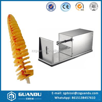 China Easy operation professional potato chips slicer/potato cutter/potato spiral cutting machine for sale