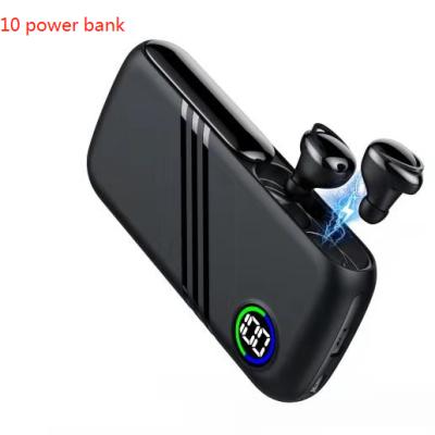 China 10000mah power Banks Touch Control Stereo Sound headphones BT 5.0 wireless earbuds TWS earphones for sale