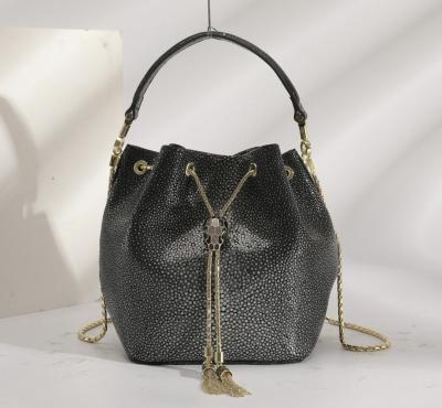 China Fashion pearl fish skin high quality leather lining ladies bags for sale