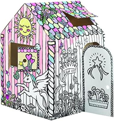 China TINSSON Cardboard Box at Unicorn Playhouse, Cardboard Playhouse and Craft Activity for Kids for sale