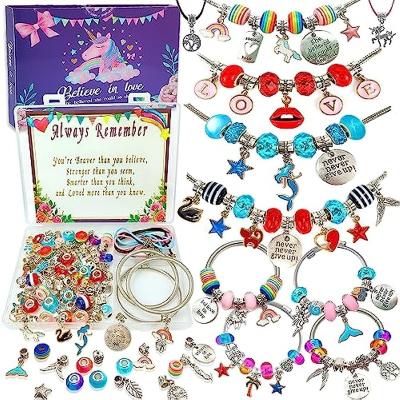 China Crystal THUNDER BREAK Making Kit, Jewelry Making Supplies Beads, Unicorn/Mermaid Crafts Gifts Set For Girls Teens Age 5-12 for sale