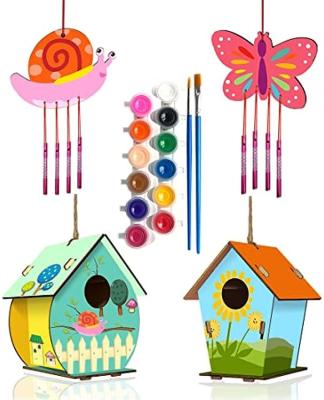 China THUNDER CUT DIY Bird House Wind Chime Kits - Arts and Crafts Paint Kit Includes Paints and Brushes Ck022 for sale