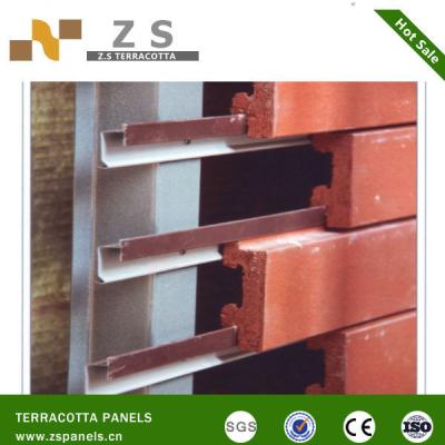 China Clay Wall Cladding klinker brick for facade system, ventilated terracotta panel facade floor ceram tile for sale