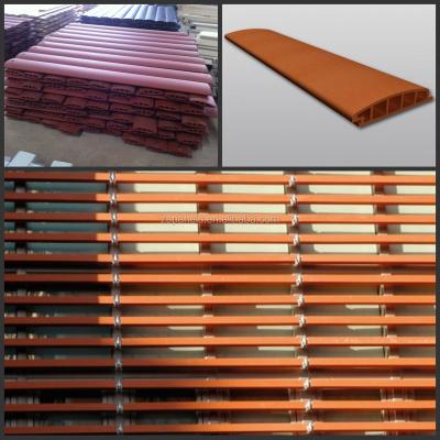 China Natural Clay Terracotta Stick Canopy With Exterior Facade Curtain Wall For Commercial Premise Building for sale